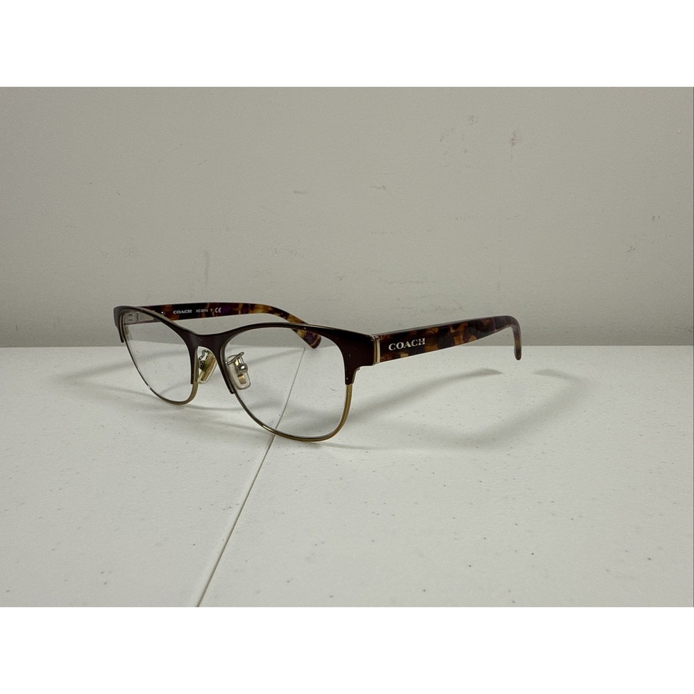 COACH HC5074 9241 Satin Purple Gold Square Women 52-17-135 Eyeglasses Frame Only